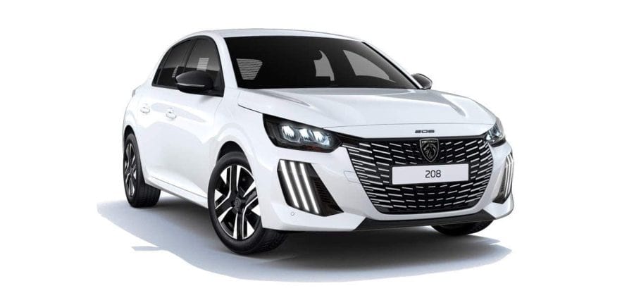 Leasing Coches Peugeot 208 Allure Gasolina 100 S&S 6 Vel. Man – Turbo Blanco Okenite, Gris Selenium