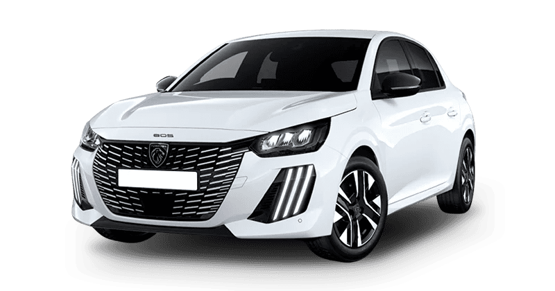 Leasing Coches Peugeot 208 Allure Gasolina 100 S&S 6 Vel. Man – Turbo Blanco Okenite, Gris Selenium