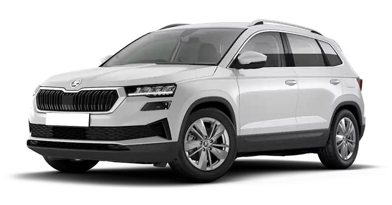 Leasing Coches Skoda Karoq 2.0 TDi DSG Selection 4×4 Blanco Luna, Gris Graphite
